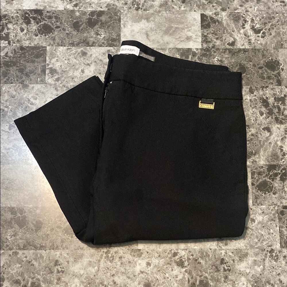 Calvin Klein Modern Essentials Black Pull-On Dress Pants - Size 14W